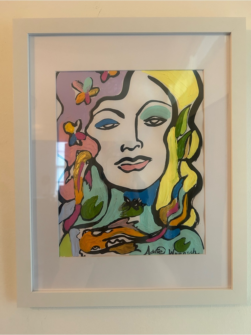 Abstract Pop Art Portrait Wall Art in Multicolor by Addie Wuensch